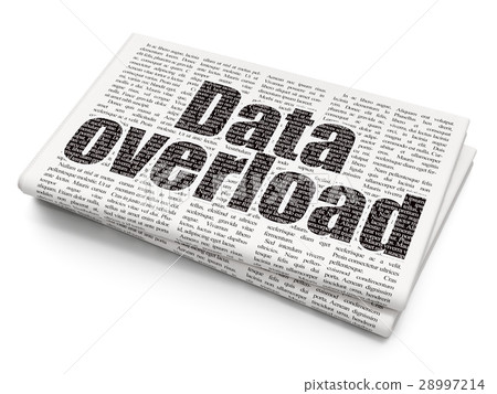 Data concept: Data Overload on Newspaper 28997214
