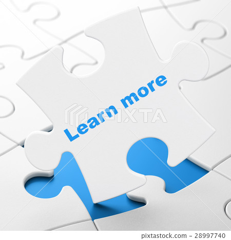 Studying concept: Learn More on puzzle background 28997740