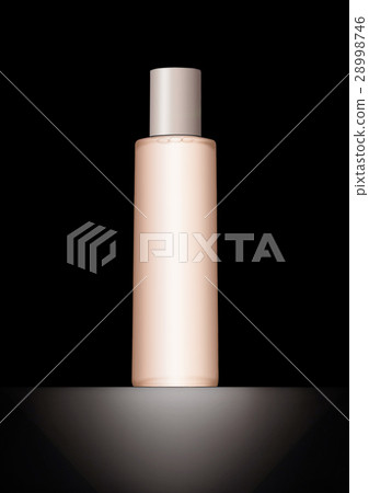 Container with cosmetics skin care body pink cream 28998746