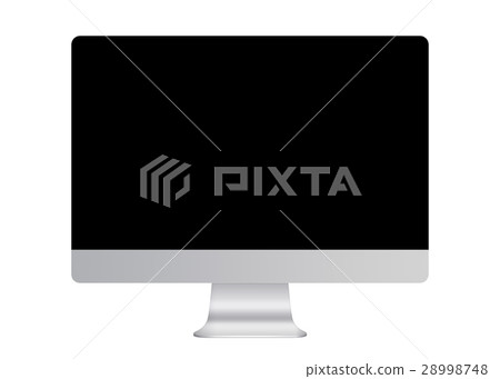 Computer large screen isolated on white background Computer large screen isolated on white background 28998748