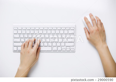 Hands typing Close-Up Hands typing Close-Up 29000590
