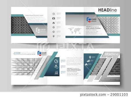 Business templates for tri fold square design 29001103