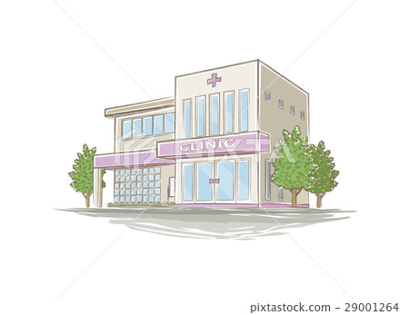Illustration of a handwritten style hospital 29001264