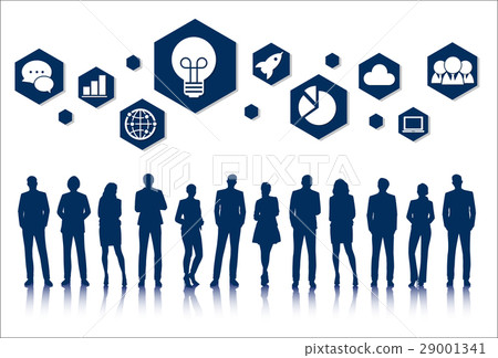 Vector UI Illustration Business People Concept Vector UI Illustration Business People Concept 29001341