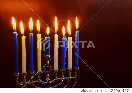 Jewish Holiday Hanukkah background with menorah Jewish Holiday Hanukkah background with menorah 29001527