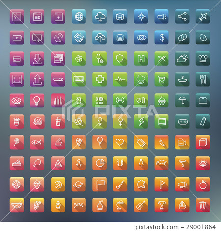Icon Collection Vector Application Content Concept 29001864