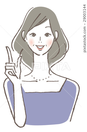 Pointing female middle-aged 29003144