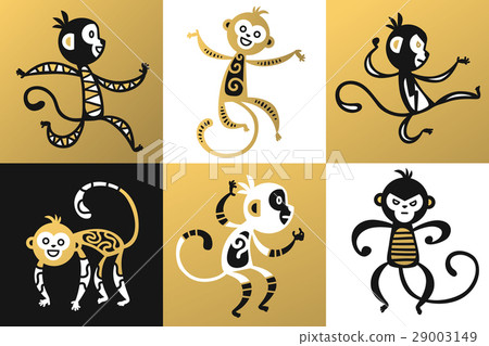 monkey vector illustration chinese style monkey vector illustration chinese style 29003149