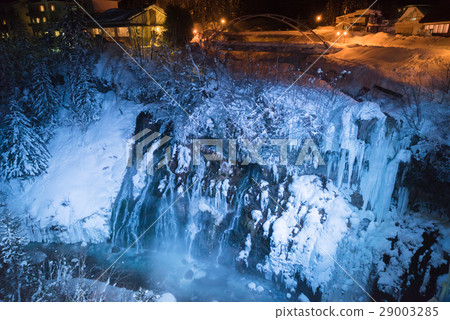 White beard waterfall Hokkaido, Biei, Shirane hot spring / Winter lighting up White beard waterfall Hokkaido, Biei, Shirane hot spring / Winter lighting up 29003285