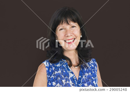 Senior Adult Woman Smiling Happiness Portrait Concept 29005248