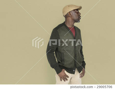 African Descent Man Side Pose Concept African Descent Man Side Pose Concept 29005706
