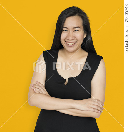 Woman Cheerful Studio Portrait Concept Woman Cheerful Studio Portrait Concept 29005748