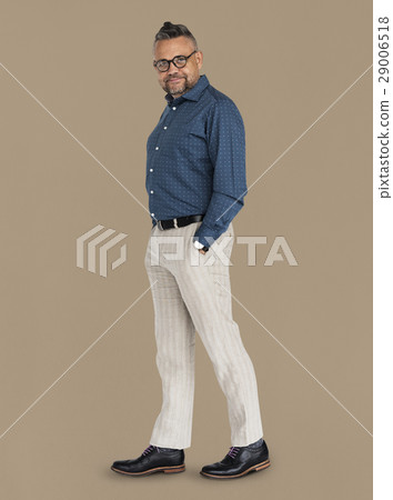 Caucasian Man Posing Cheerful Caucasian Man Posing Cheerful 29006518