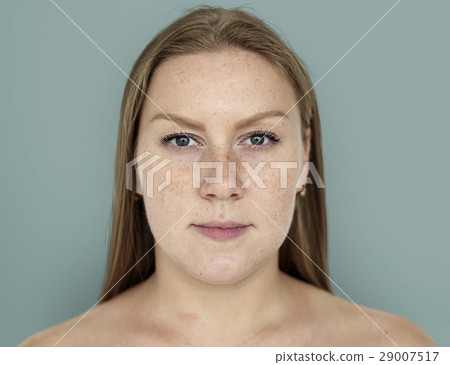 Woman Ginger Hair Bare Chest Portrait 29007517