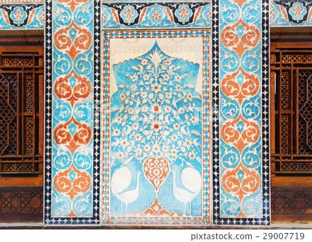 Detail of decorations on Palace of Sheki Khans Detail of decorations on Palace of Sheki Khans 29007719
