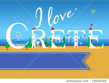 I love Crete. Travel card. 29008566