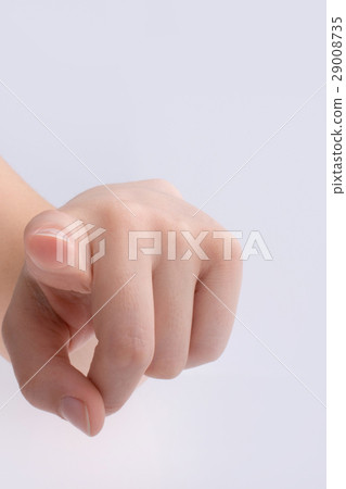 Hand pointing on white background 29008735