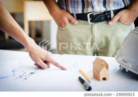 Team of architects people in group on construciton site check do Team of architects people in group on construciton site check do 29009923