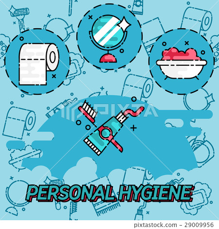 Personal daily hygiene design concept set Personal daily hygiene design concept set 29009956