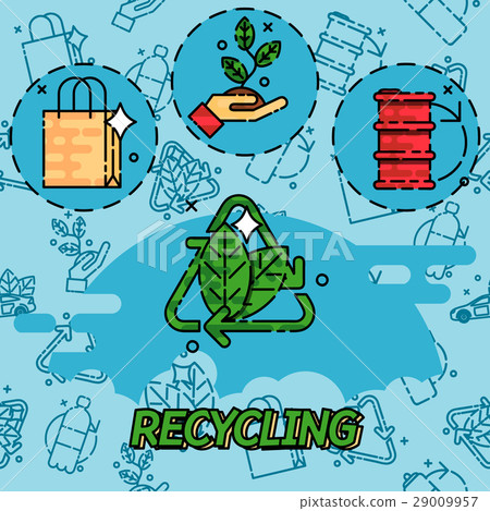 Recycling flat concept icons 29009957