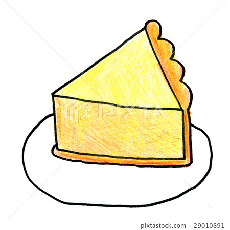 Colored pencil illustration cheesecake 29010891