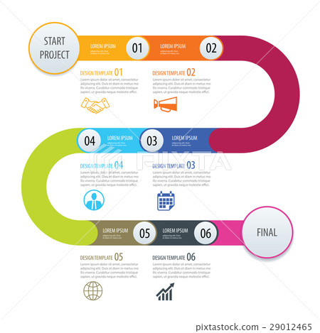 Infographic timeline template business arrows. Infographic timeline template business arrows. 29012465
