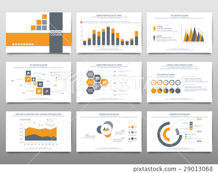Elements for infographics on a white background. 29013068