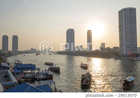 BANGKOK january 2 :Ferry boat at Chao Phraya River BANGKOK january 2 :Ferry boat at Chao Phraya River 29013070