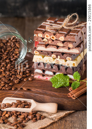 assortment of white, dark, and milk chocolate 29015866