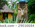 Head of Antelope with Hut and Garden Africa Stlye 29016684