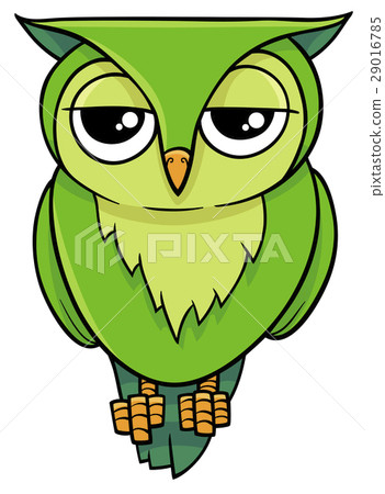 图库插图 cartoon owl animal character