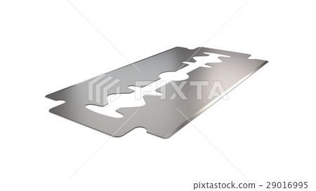 End Perspective Razorblade Razor blade angle vew 3d illustration - Stock Illustration [29016995 ...