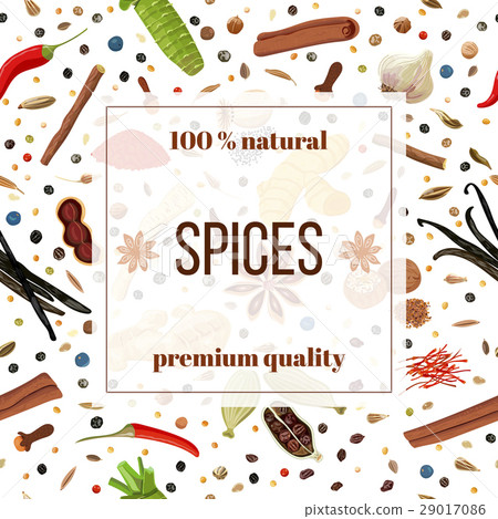 Cooking spices seamless pattern set 29017086