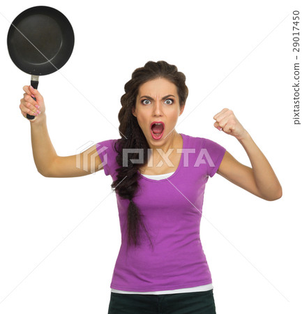 Angry housewife isolated Angry housewife isolated 29017450