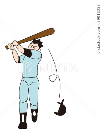 Baseball player, batter, left batter, air swing 29018358