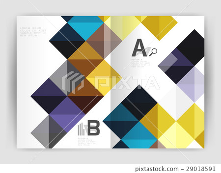 Vector square leaflet, business a4 print template Vector square leaflet, business a4 print template 29018591