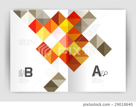 Vector square leaflet, business a4 print template 29018640