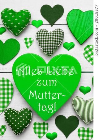 Green Heart Texture, Muttertag Means Mothers Day 29018877