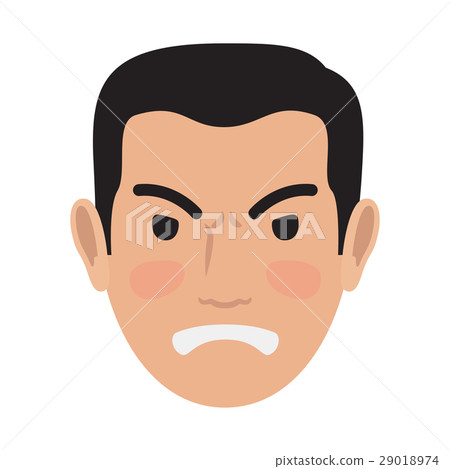 Angry Man Avatar User Pic Front Head View Vector Angry Man Avatar User Pic Front Head View Vector 29018974