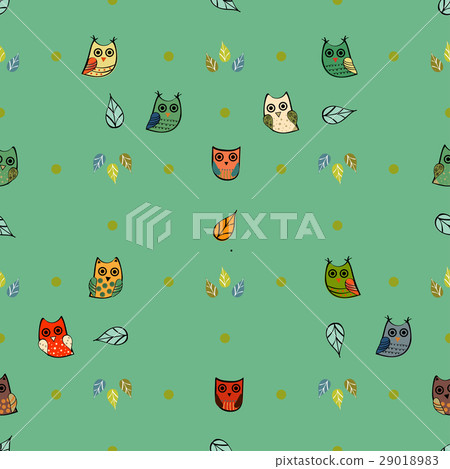 Owl vector seamless pattern Owl vector seamless pattern 29018983