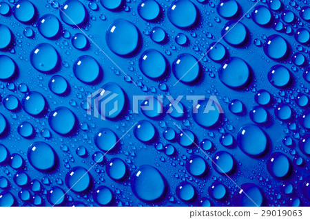 Water drops on the blue background Water drops on the blue background 29019063