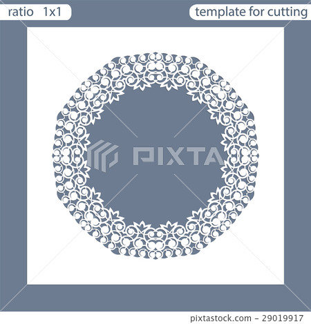 Laser cut wedding invitation card template. Laser cut wedding invitation card template. 29019917