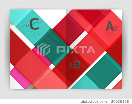 Colorful modern stripes business flyer 29020358