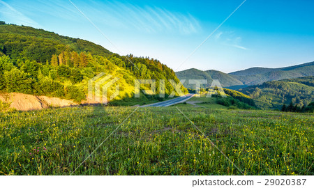 landscape in mountains at sunrise landscape in mountains at sunrise 29020387