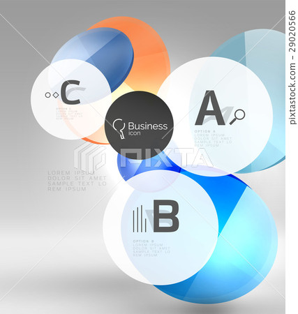 Glass circle infographics Glass circle infographics 29020566