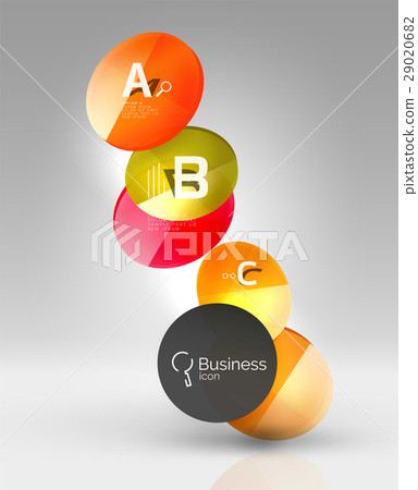 Glass circle infographics 29020682