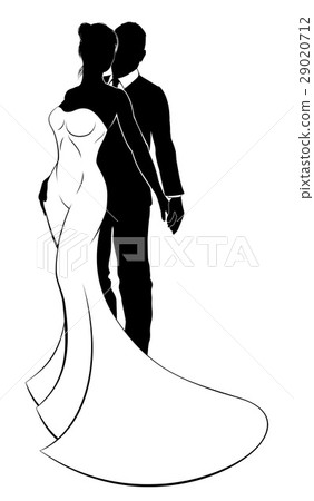 Bride and Groom Wedding Silhouette 29020712