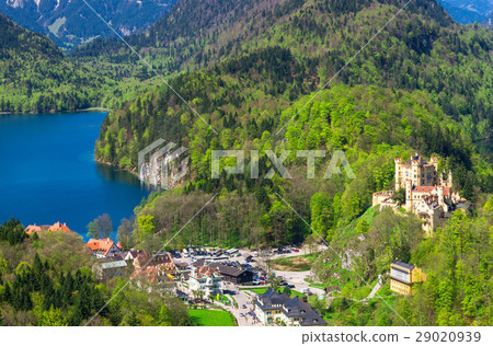 Germany Hohenschwangau castle and Alp lake Germany Hohenschwangau castle and Alp lake 29020939