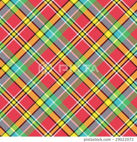 Madras diagonal plaid pixeled seamless pattern 29022072