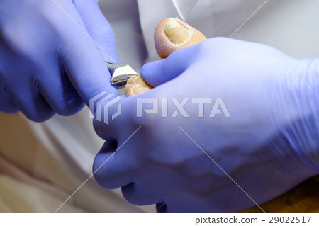 Pedicure specialist works with the patient 29022517